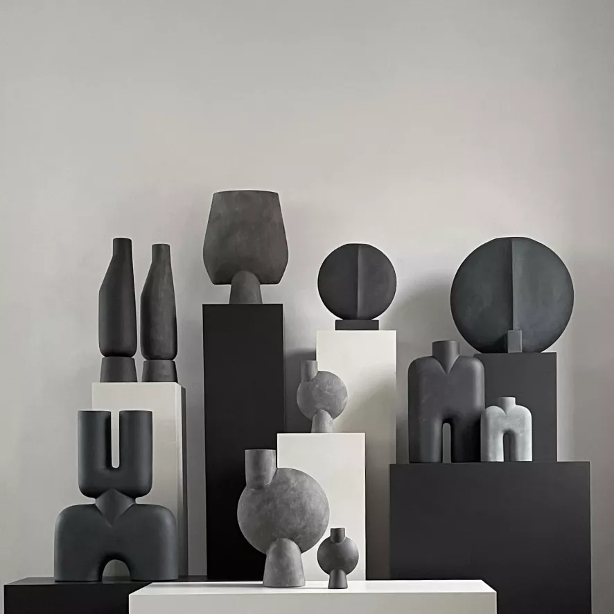 101 Copenhagen Sphere Square Big Vaas Dark Grey 7 101 Copenhagen Sphere Square Big Vaas Dark Grey - Afbeelding 7