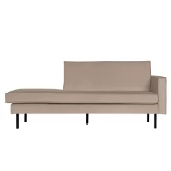 BePureHome Rodeo Velvet Daybed Bank Rechts Khaki