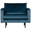 BePureHome Rodeo Velvet Fauteuil Blauw