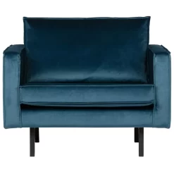 BePureHome Rodeo Velvet Fauteuil Blauw