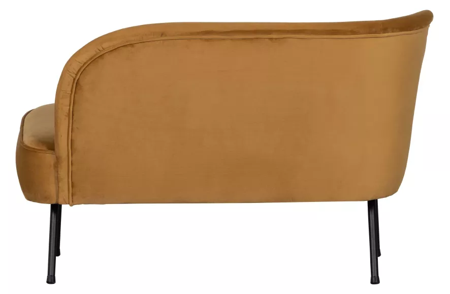 BePureHome Vogue Lounge Fauteuil Links Fluweel Honing Geel 5 BePureHome Vogue Lounge Fauteuil Links Fluweel Honing Geel - Afbeelding 5