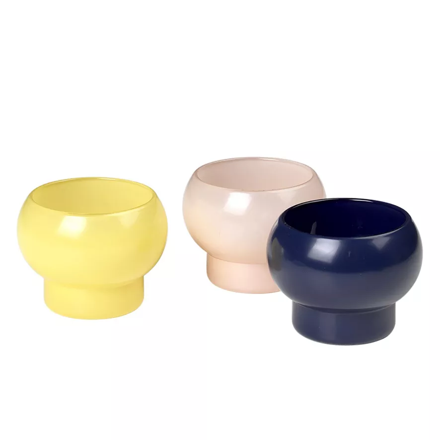 Broste Copenhagen Agathe Theelicht Set Van 3 Yellow Blush 1 Broste Copenhagen Agathe Theelicht Set Van 3 Yellow Blush