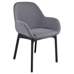 Kartell Clap Stoel Melange Grafiet, Zwart Onderstel