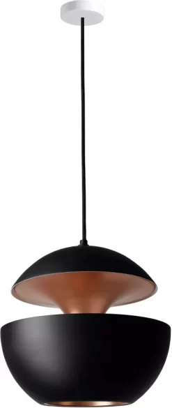 DCW éditions Here Comes The Sun Hanglamp Ø35 Zwart Met Koper