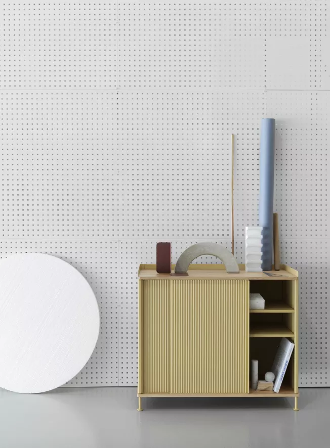 Muuto Enfold Tall Dressoir Lichtgroen/eiken 3 Muuto Enfold Tall Dressoir Lichtgroen/eiken - Afbeelding 3