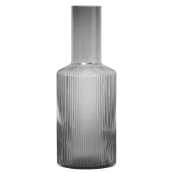 Ferm Living Ripple Karaf 1L Gerookt Glas