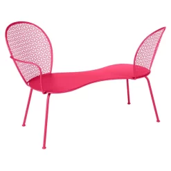 Fermob Lorette Conversation Bench Tuinbank Pink Praline