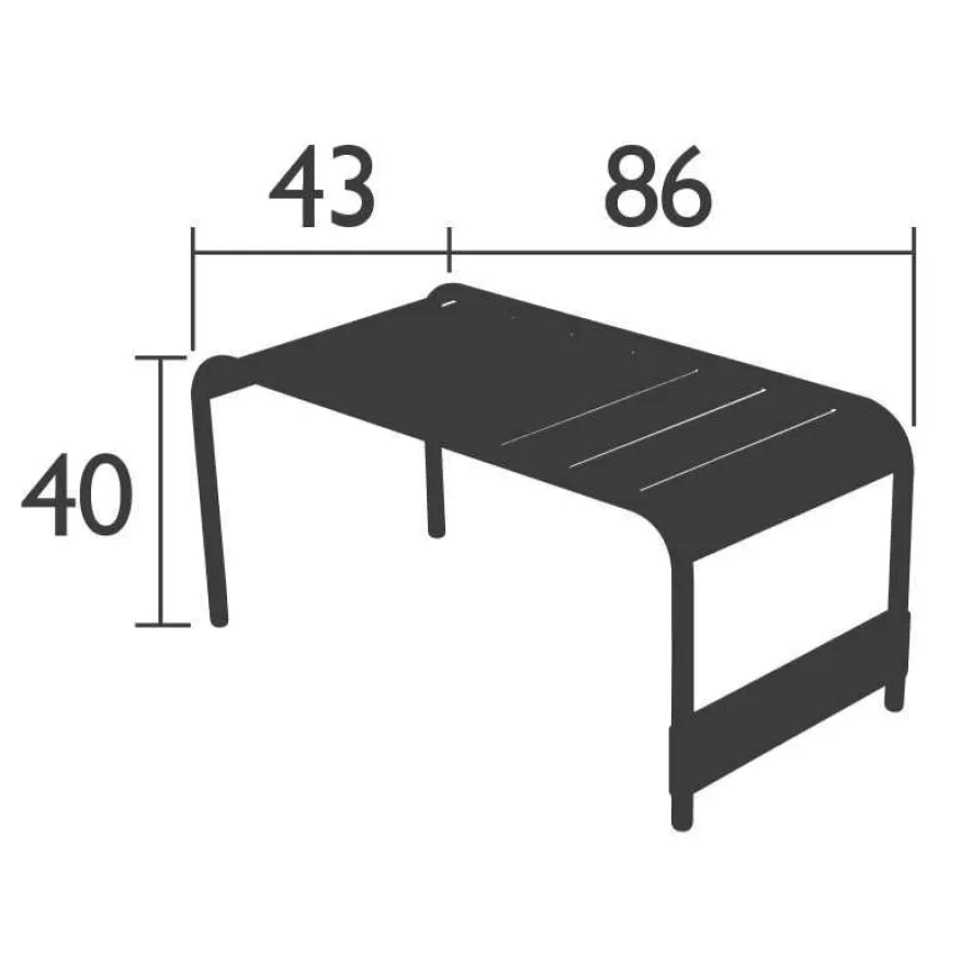 Fermob Luxembourg Voetenbank Large Red Ochre 4 Fermob Luxembourg Voetenbank Large Red Ochre - Afbeelding 4