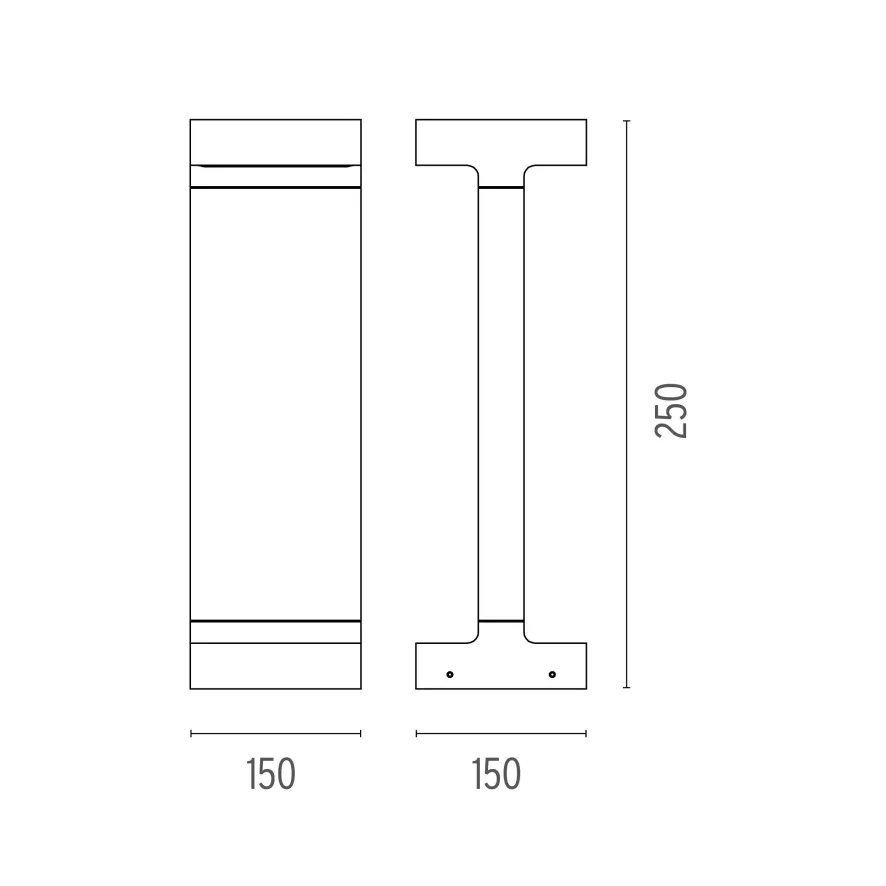 Flos Casting T 150x250 Sokkellamp LED 2700K Antraciet 2 Flos Casting T 150x250 Sokkellamp LED 2700K Antraciet - Afbeelding 2