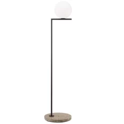 Flos IC Lights F1 Outdoor Vloerlamp Donkerbruin, Voet Beige