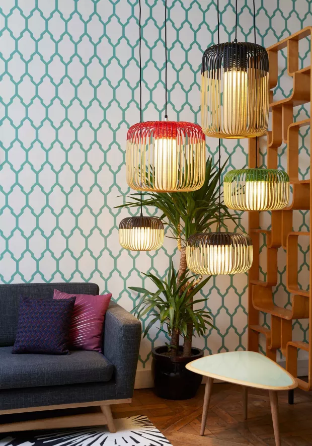 Forestier Bamboo Light Hanglamp Extra Small Ø27 Rood 3 Forestier Bamboo Light Hanglamp Extra Small Ø27 Rood - Afbeelding 3