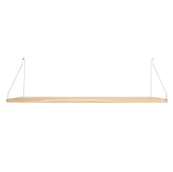 Frama Shelf Wandplank 80x27 Wit Geolied/roestvrijstaal