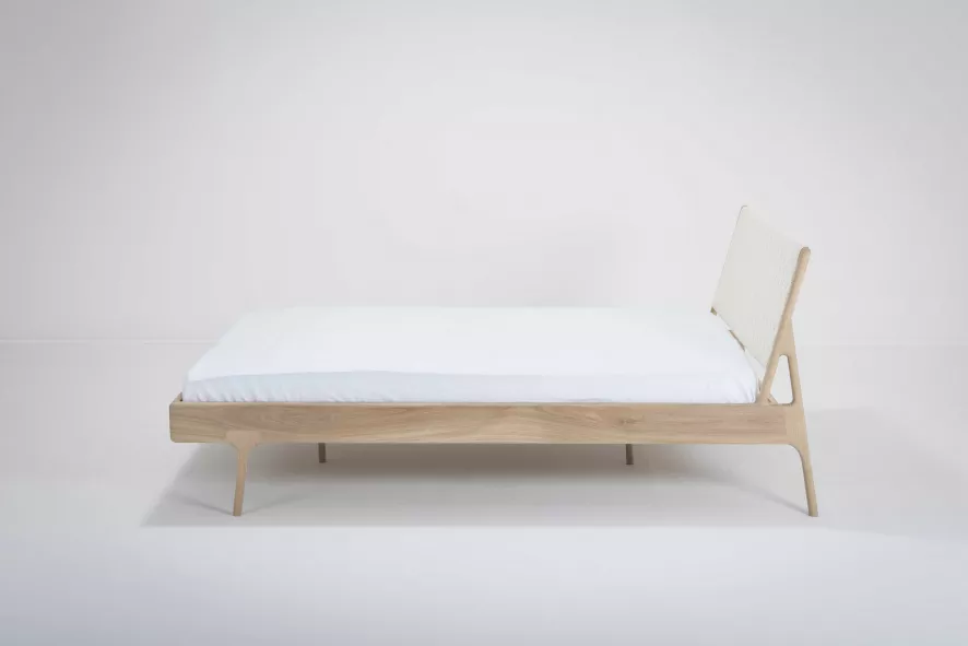 Gazzda Fawn Bed 140x200 Whitewash Cotton Webbing Black 10 Gazzda Fawn Bed 140x200 Whitewash Cotton Webbing Black - Afbeelding 10