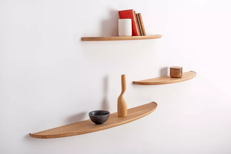 Gazzda Mu Wandplank 70 Naturel Eiken 5 Gazzda Mu Wandplank 70 Naturel Eiken - Afbeelding 5