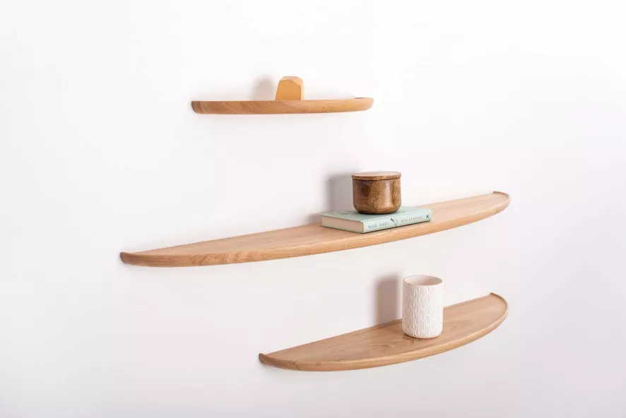 Gazzda Mu Wandplank 70 Naturel Eiken 6 Gazzda Mu Wandplank 70 Naturel Eiken - Afbeelding 6