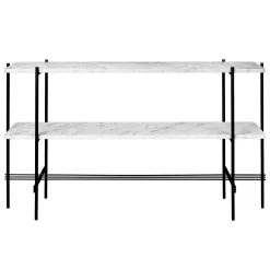 Gubi TS Sidetable 120x30x72 Zwart/wit Marmer