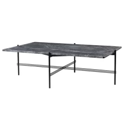 Gubi TS Salontafel 130x80 Zwart/grijs Marmer