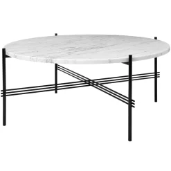 Gubi TS Salontafel 80 Zwart/wit Marmer