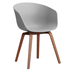 Hay AAC22 Stoel Gelakt Walnoot Onderstel Concrete Grey