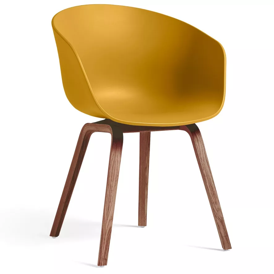 Hay AAC22 Stoel Gelakt Walnoot Onderstel Concrete Grey 2 Hay AAC22 Stoel Gelakt Walnoot Onderstel Concrete Grey - Afbeelding 2