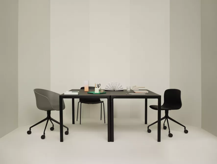 Hay Table T12 Tafel Rechte Hoeken - Frame: Wit - Top: Wit Laminaat - 200x95x74 7 Hay Table T12 Tafel Rechte Hoeken - Frame: Wit - Top: Wit Laminaat - 200x95x74 - Afbeelding 7