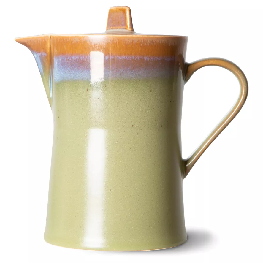 HKliving 70's Ceramic Theepot Peat 1 HKliving 70's Ceramic Theepot Peat
