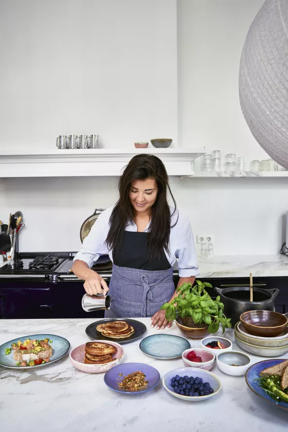 HKliving Chef Ceramic Dessert Kom Ø11.2 Rustic Pink 2 HKliving Chef Ceramic Dessert Kom Ø11.2 Rustic Pink - Afbeelding 2