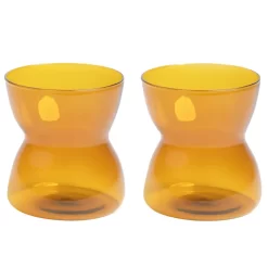 & Klevering &klevering Totem Glazen Set Van 2 Oranje