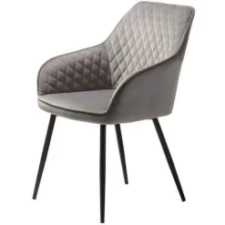 Livingstone Design Gisborne Stoel Grey Velvet