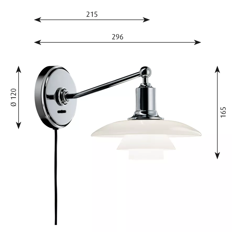 Louis Poulsen PH 2/1 Wandlamp 3 Louis Poulsen PH 2/1 Wandlamp - Afbeelding 3