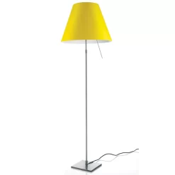 Luceplan Costanza Vloerlamp Telescopisch Met Schakelaar Aluminium/Smart Yellow
