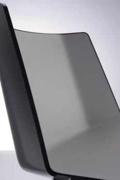 MDF Italia Aïku Sled Stoel Zonder Armleuning, Gelakt, Gloss Black - Dark Grey