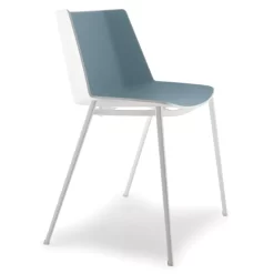 MDF Italia Aïku Tapered Stoel Wit - Sugar Paper Blue