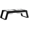 MiaCara Desco Hondenvoerbak Medium Aluminium Zwart
