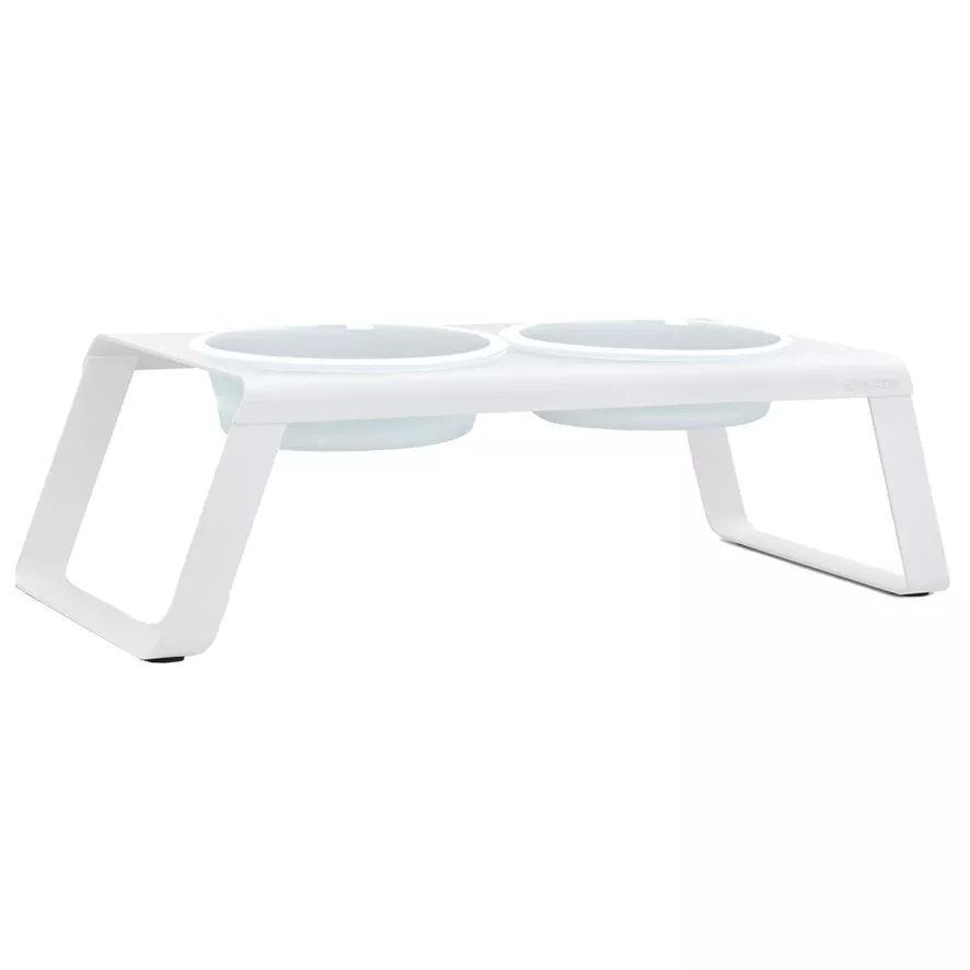 MiaCara Desco Hondenvoerbak Porselein Large Wit 1 MiaCara Desco Hondenvoerbak Porselein Large Wit