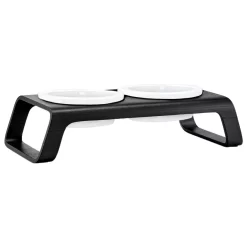 MiaCara Desco Hondenvoerbak Porselein Small Essen Zwart