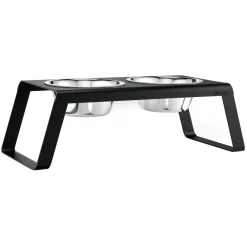 MiaCara Desco Hondenvoerbak Large Aluminium Zwart