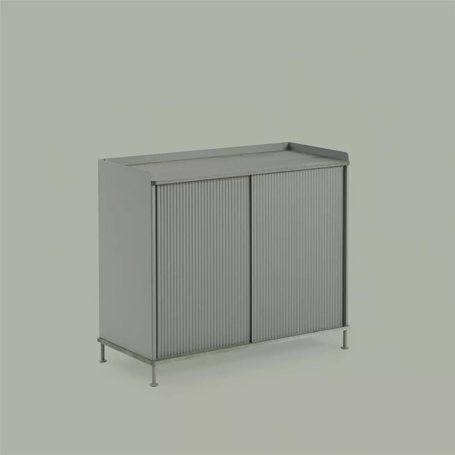 Muuto Enfold Tall Dressoir Lichtgroen/eiken 9 Muuto Enfold Tall Dressoir Lichtgroen/eiken - Afbeelding 9