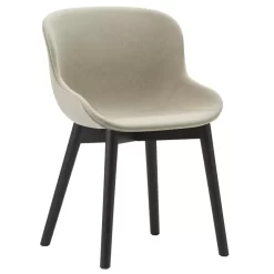 Normann Copenhagen Hyg Gestoffeerde Stoel Zwart Eiken Main Line Flax White