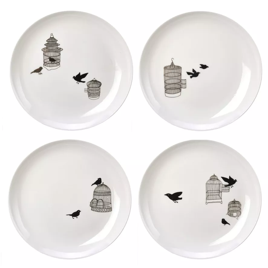 POLSPOTTEN Freedom Birds Bord Ø20 Set Van 4 1 POLSPOTTEN Freedom Birds Bord Ø20 Set Van 4
