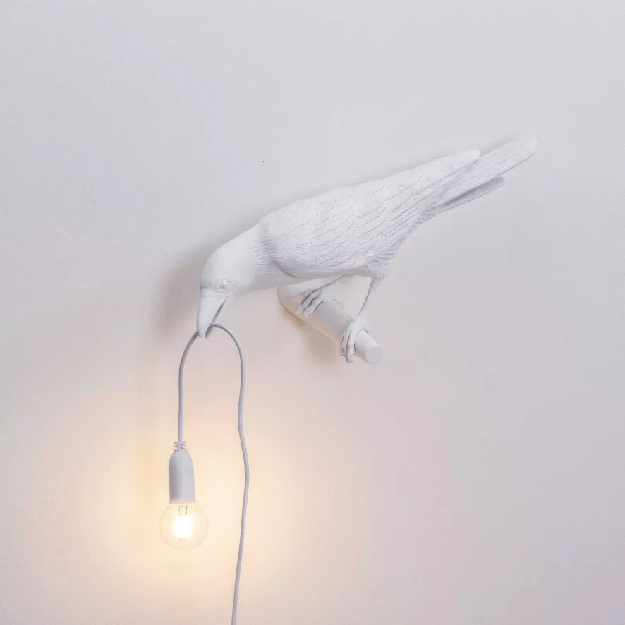 Seletti Bird Looking Wandlamp Links Buiten Zwart 3 Seletti Bird Looking Wandlamp Links Buiten Zwart - Afbeelding 3