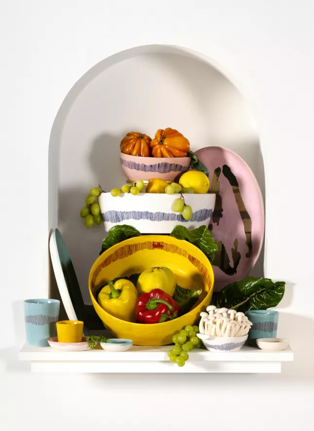 Serax Feast By Ottolenghi Kom Ø16 Yellow Stripes Red 10 Serax Feast By Ottolenghi Kom Ø16 Yellow Stripes Red - Afbeelding 10