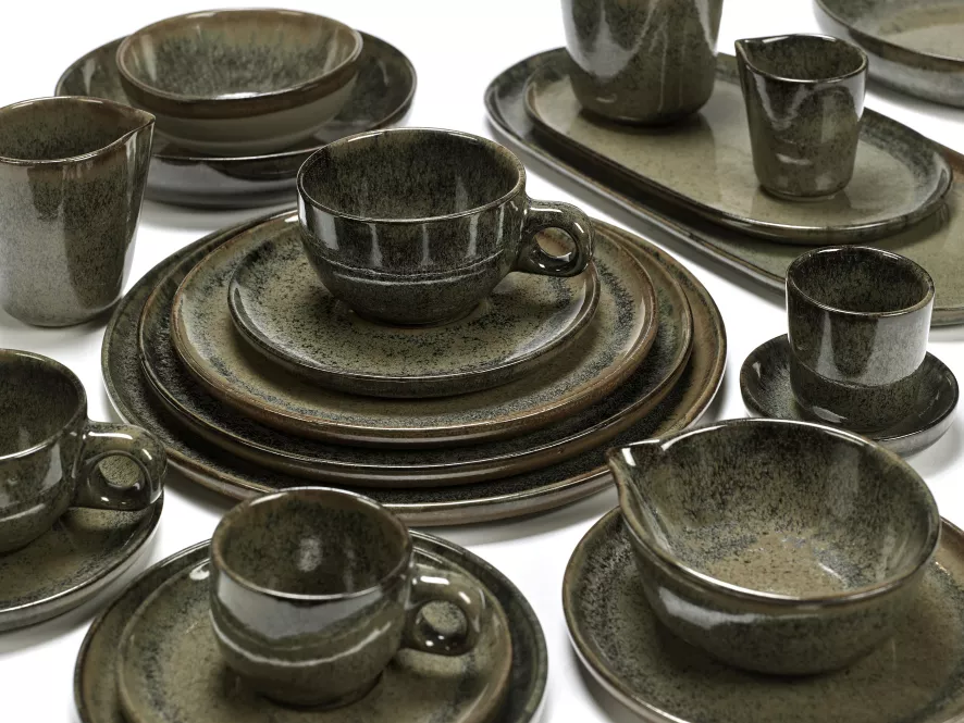 Serax Surface By Sergio Herman Ontbijtbord Ø21 Camo Green 6 Serax Surface By Sergio Herman Ontbijtbord Ø21 Camo Green - Afbeelding 6