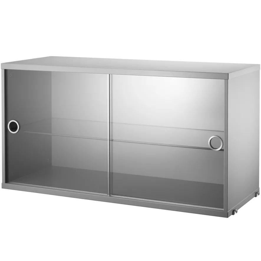 String Furniture Vitrinekast 78 X 30 X 42 Cm Zwart Gebeitst Essen 2 String Furniture Vitrinekast 78 X 30 X 42 Cm Zwart Gebeitst Essen - Afbeelding 2