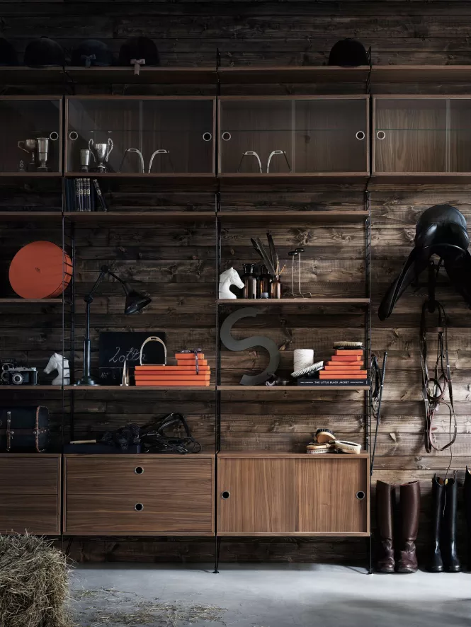 String Furniture Vitrinekast 78 X 30 X 42 Cm Zwart Gebeitst Essen 10 String Furniture Vitrinekast 78 X 30 X 42 Cm Zwart Gebeitst Essen - Afbeelding 10