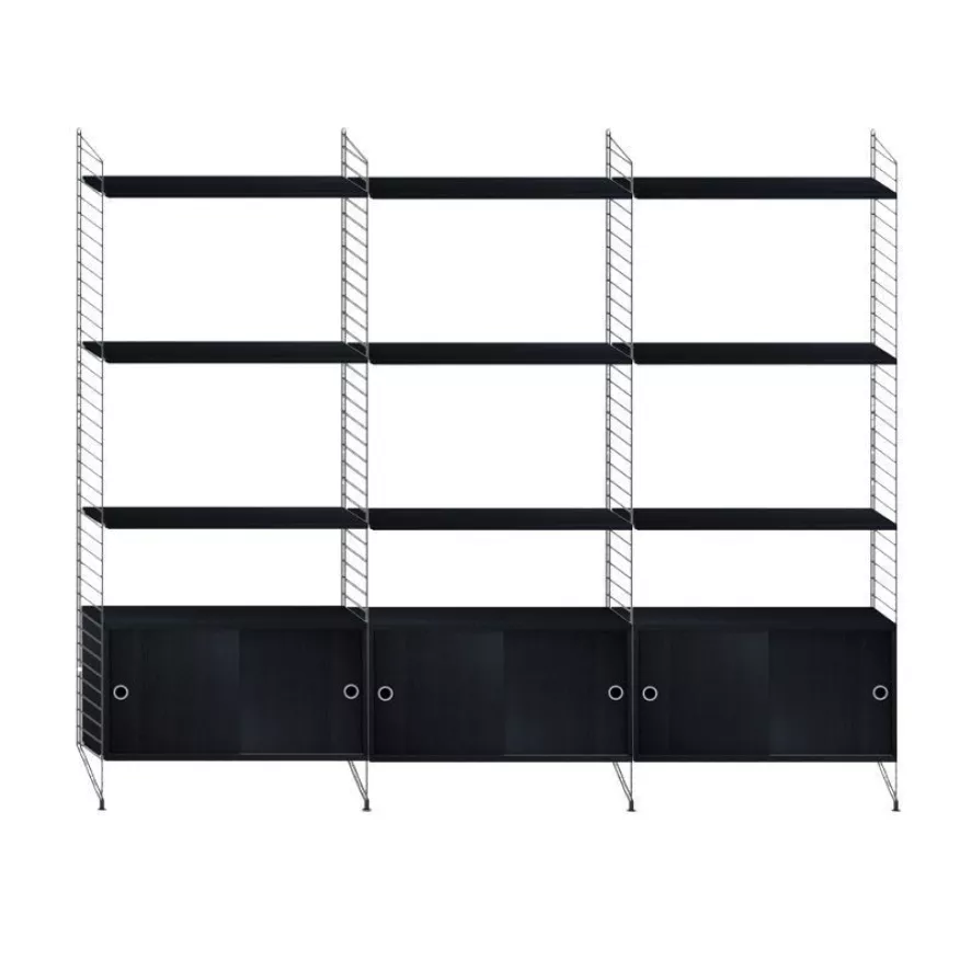 String Furniture Hoge Kast Large, Zwart 10 String Furniture Hoge Kast Large, Zwart - Afbeelding 10