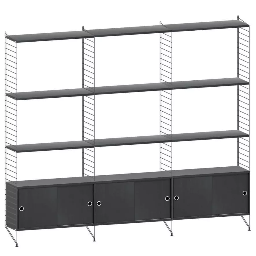 String Furniture Hoge Kast Large, Zwart 16 String Furniture Hoge Kast Large, Zwart - Afbeelding 16