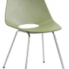 Thonet S661 Eetkamerstoel Olijf Groen, Chroom Onderstel