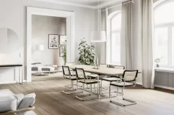 Thonet S64 V Stoel Gevlochten Riet Met Armleuningen, Licht Beuken, Chroom Onderstel -Exporteren Accessoires & Meubels Winkel x886x886 thonets64s1072dininghighreslitho.jpeg.pagespeed.ic . wN7r P2wm