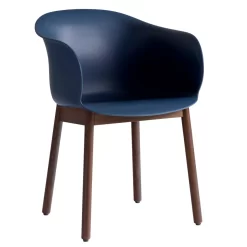 &tradition Elefy JH30 Stoel Met Walnoten Onderstel Blue Midnight